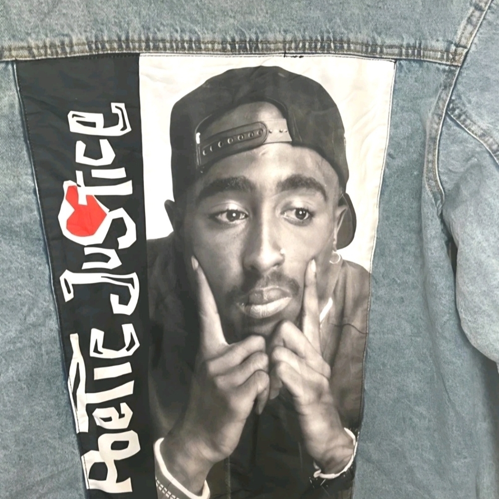 TUPAC Vintage Denim Poetic Justice Jean Jacket Size XL - Picture 7 of 7